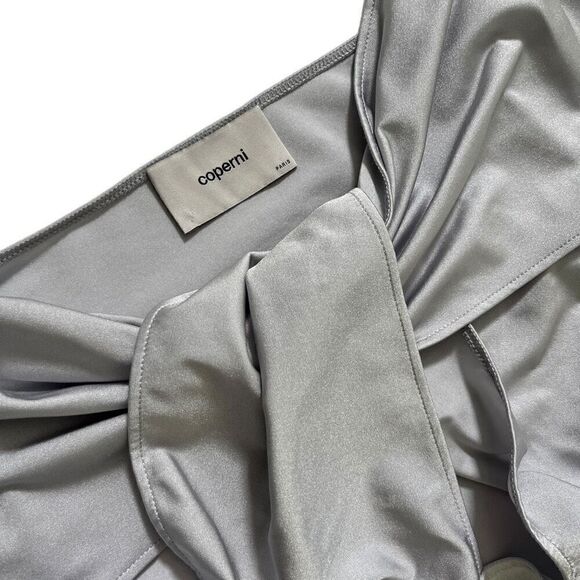 Coperni Twisted Cut Out Jersey Bodysuit in Pearl Grey‎ - Picture 6 of 12